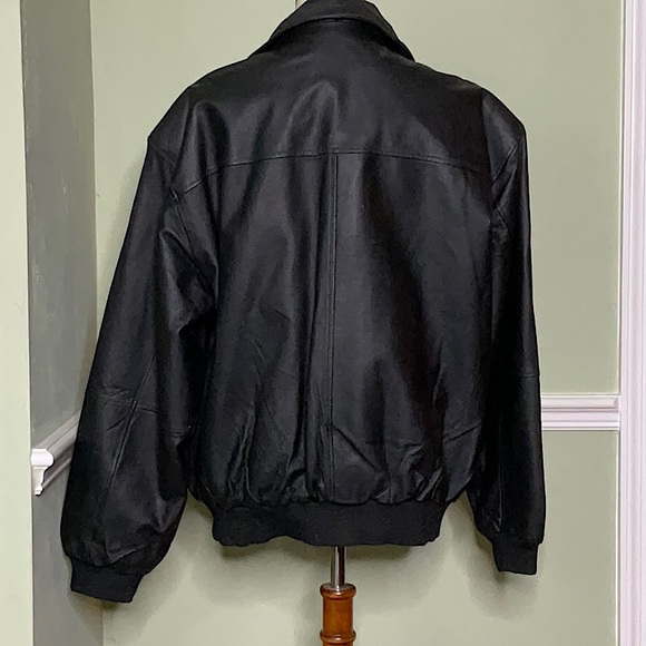 Premier Black Leather Men’s Jacket Size Medium, Preowned - Picture 3 of 10
